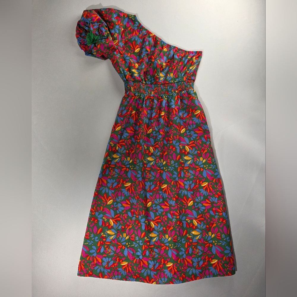 Sugarlips Zhade Tropics Bridgette One Shoulder Midi Dress Size Small - Picture 3 of 8